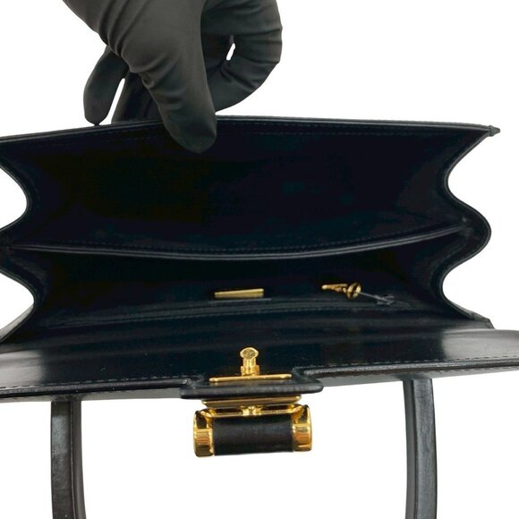 GUCCI Black Leather Tote Bag - Picture 9 of 10